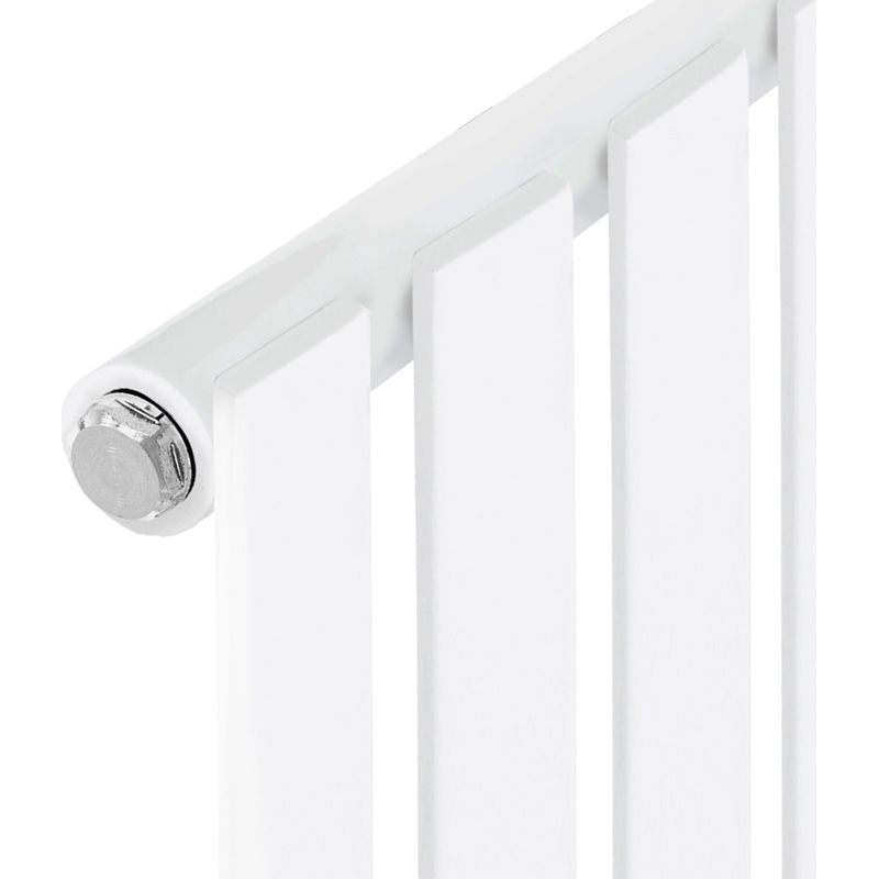 ECD Germany Radiateur Stella Non Électrique - 370 x 1800 mm - Blanc - Connexion Central - sans Kit de Raccordement - Design Panneau Plat - avec Kit - Image 3