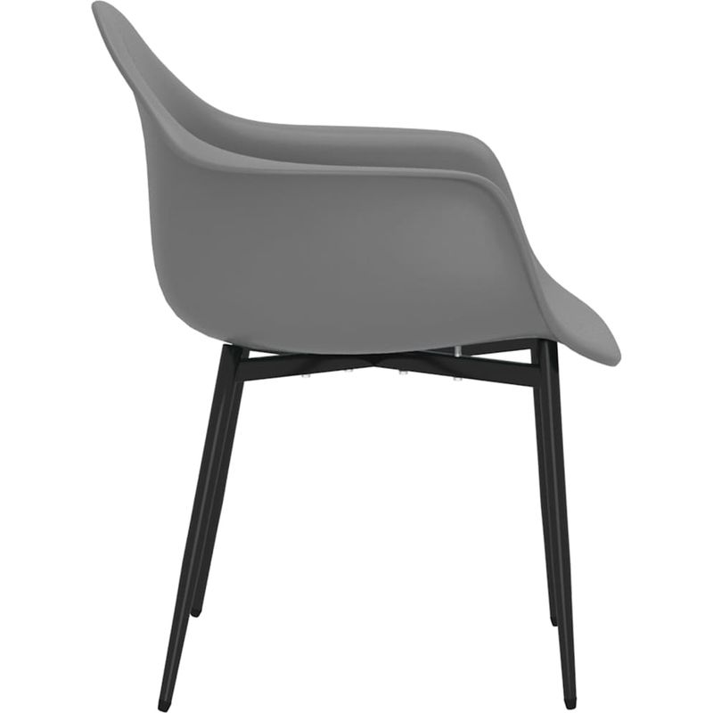 vidaXL Chaises à manger lot de 6 gris PP - Image 5