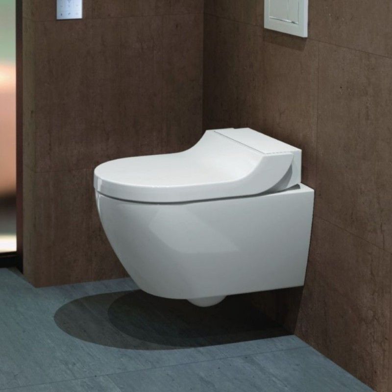 Geberit – WC suspendu AquaClean Tuma Comfort – Céramique sans rebord TurboFlush – Siège chauffant avec SoftClosing – Extraction d'odeurs Adapter - Image 2