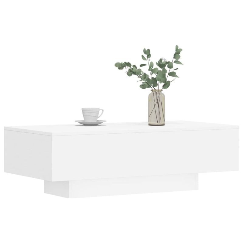 Vidaxl – Table basse fixe blanche 100x49,5x31 cm – Bois d'ingénierie résistant à l'humidité – Design moderne et épuré - Image 5