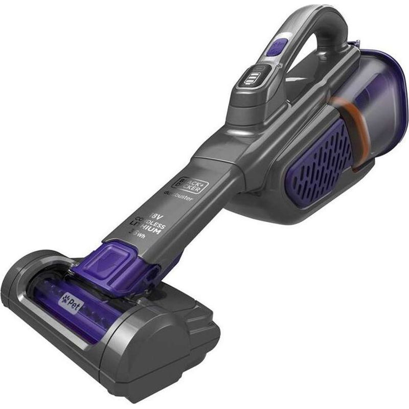Black & Decker – Aspirateur à main sans fil 18V BHHV520BFP – Puissance d'aspiration 35 AW – Autonomie 21 min – Temps de charge 5h – Sans sac – Idéal