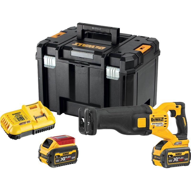 Dewalt – Scie sabre 54V DCS389T2QW – 2 batteries 6.0Ah – Moteur Brushless pour bois dur – Coupe précise et rapide - Image 8