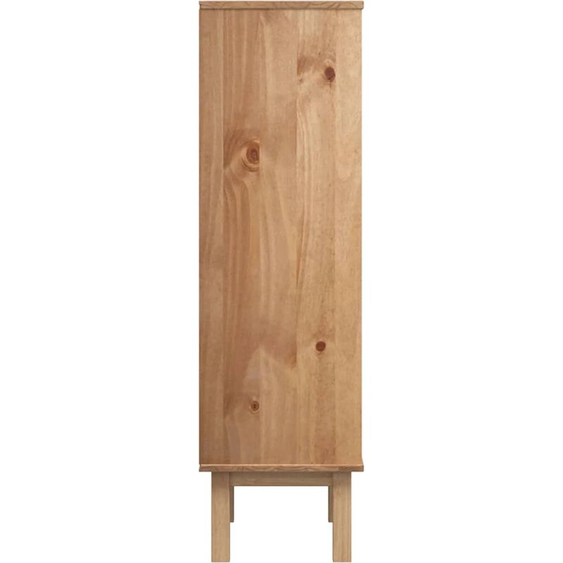vidaXL Armoire à chaussures OTTA et 3 tiroirs Marron et blanc Bois pin - Image 5