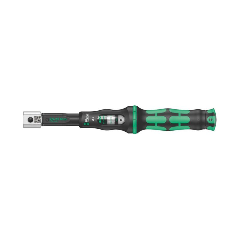Wera – Clé dynamométrique à outil interchangeable 9x12 mm – Plage de couple 2,5-25 Nm – Réglage audible et palpable – Poignée ergonomique