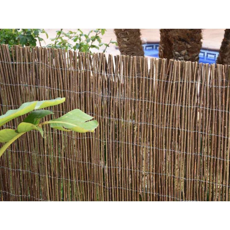 Suinga – Clôture en osier naturel bicolore 1,5x3m – occultation 85% – brise vue esthétique pour ombrage et délimitation de jardin - Image 5