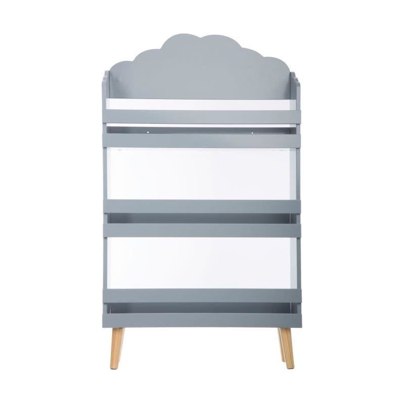 Atmosphera – Bibliothèque enfant 3 niveaux MDF – Dimensions L. 58 x l. 18 x H. 100 cm – 3 étagères pour rangement optimisé - Image 2