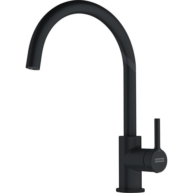 Franke – Mitigeur de cuisine noir mat col de cygne 360° – Débit 15,45 L/min – Installation facile avec flexibles 3/8" – Laiton robuste - Image 6