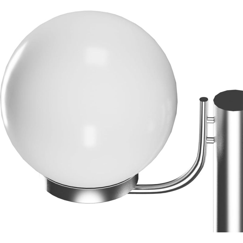 Vidaxl – Lampadaire de jardin 2 lampes 220 cm – Acier inoxydable – Éclairage LED 3000K – Résistant aux intempéries – Pour allées et terrasses - Image 4