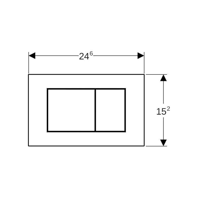 Geberit Sigma40 plaques de déclenchement, pour rinçage à 2 - Image 4