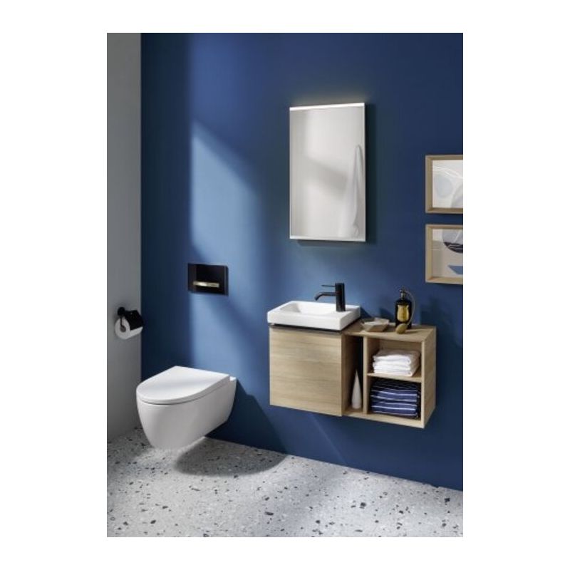 Geberit – WC suspendu Rimfree à chasse profonde – Céramique blanche – Longueur 53 cm – Fixation murale facile – Design fermé - Image 2