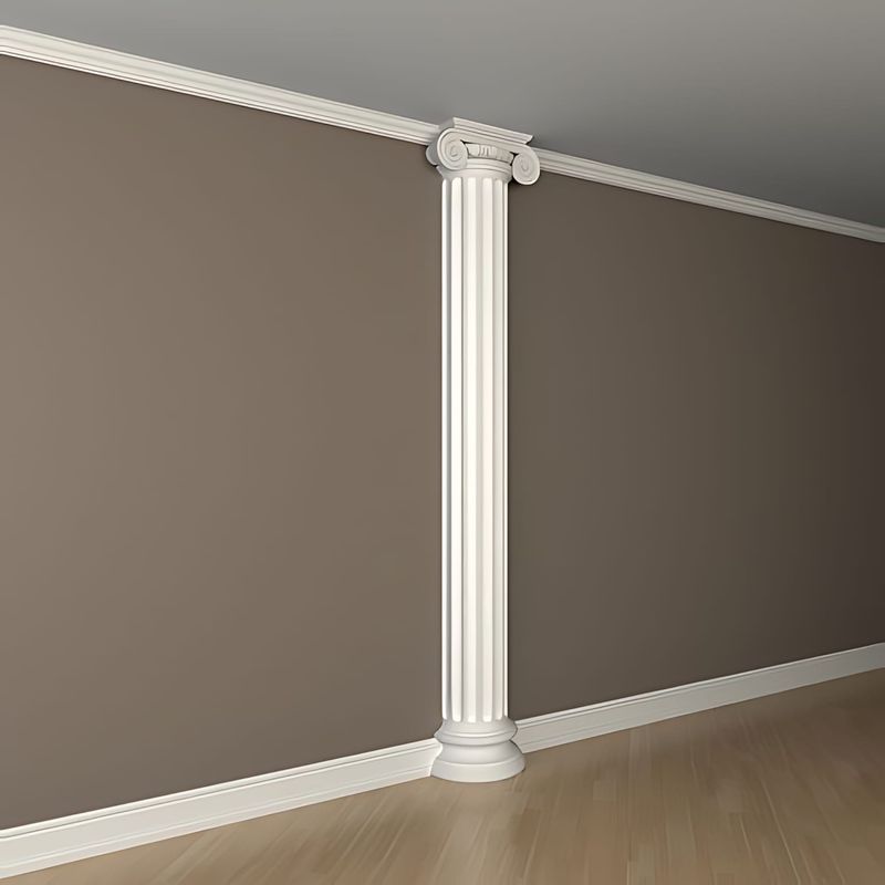 Pied de demi-colonne 117200 Profhome Colonne Élement décorative design intemporel classique blanc - Image 4