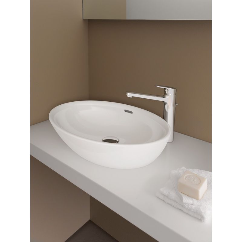 Pro Vasque à poser 52x39cm sans trou pour robinetterie, avec trop-plein, Blanc (H8129640001091) - Image 2