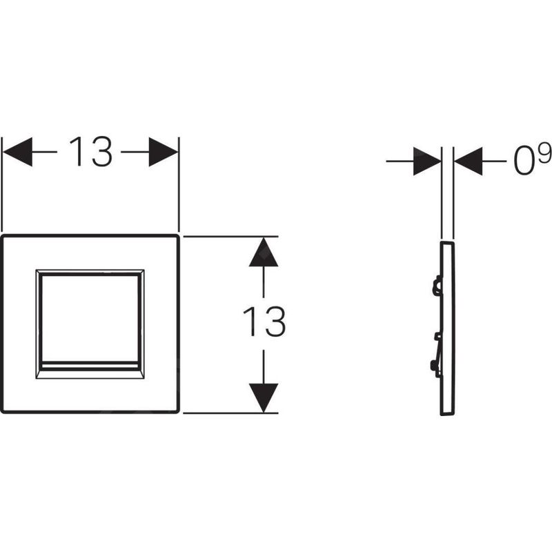 Commande Geberit pour urinoir avec déclenchement pneumatique du - Image 2