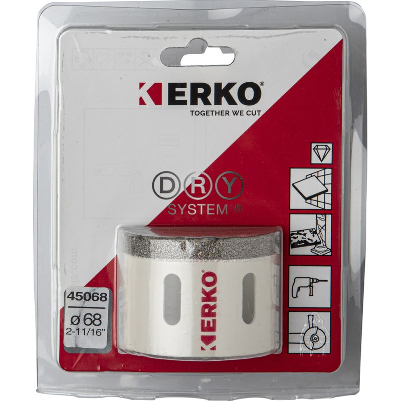 Scie trépan diamant Dry System - 68 mm - Erko - Image 2