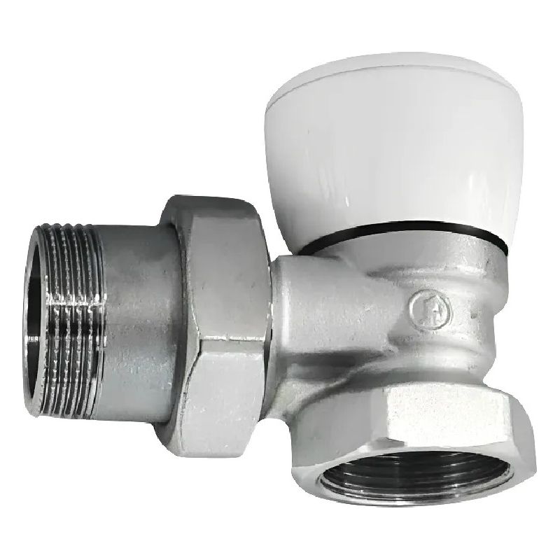 Giacomini – Robinet radiateur équerre à visser tube fer simple réglage 33x42 – Température 5-110 °C – Pression max 16 bar – Joint auto-étanche - Image 2