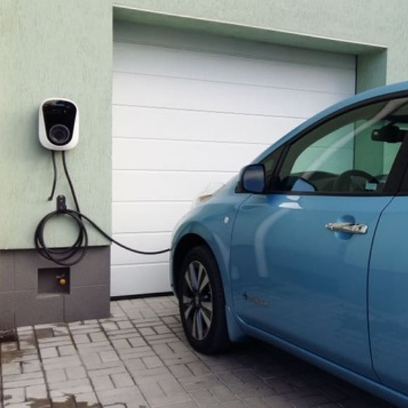Europalamp – Borne de recharge voiture électrique 7KW monophasée – Courant 32A – Longueur câble 5m – Écran LED pour suivi de charge - Image 2