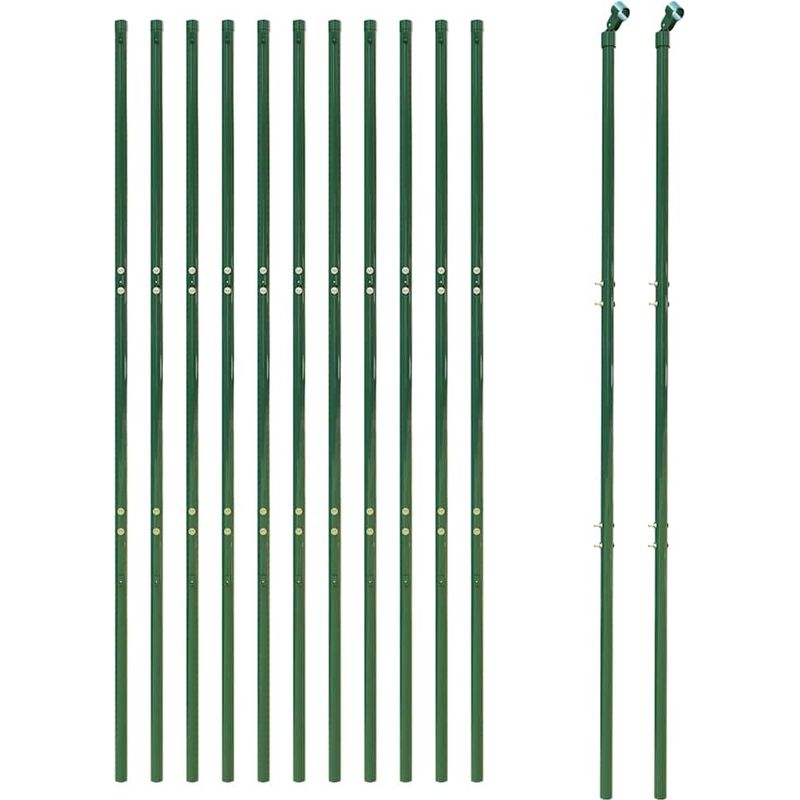 vidaXL Clôture en treillis métallique vert 2x25 m acier galvanisé - Image 3