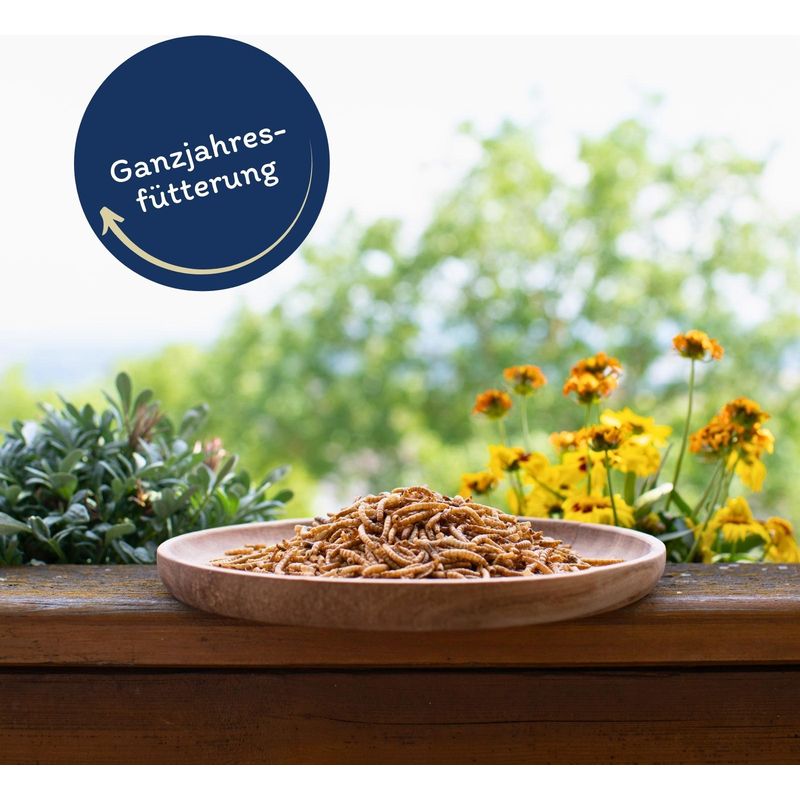 Lyra Pet – Vers de farine séchés 10 kg – Riche en protéines 50,2 % – Complément alimentaire pour oiseaux, reptiles et rongeurs - Image 3