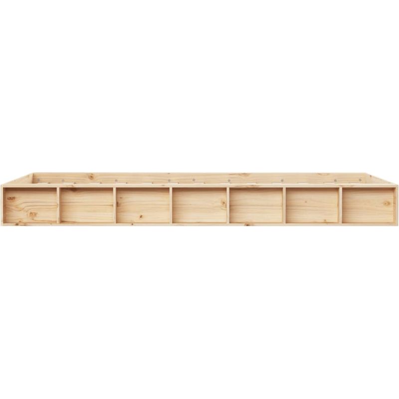 Vidaxl – Cadre de lit 90x200 cm en bois massif – Design peu encombrant – Lattes en contreplaqué pour stabilité – Convient aux petits espaces - Image 5