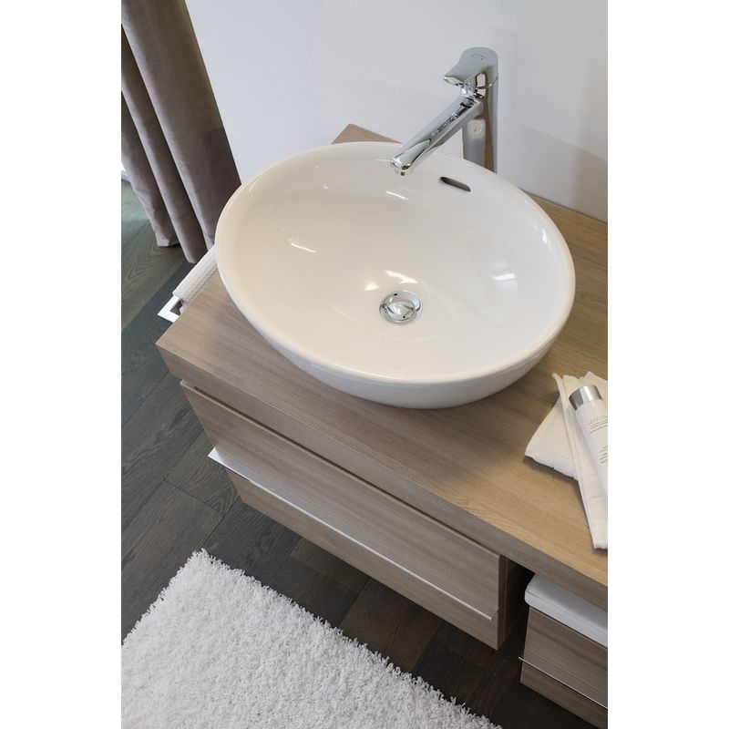 Pro Vasque à poser 52x39cm sans trou pour robinetterie, avec trop-plein, Blanc (H8129640001091) - Image 3