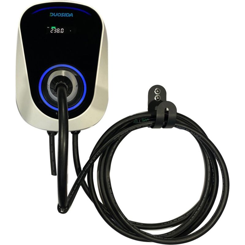 Europalamp – Borne de recharge voiture électrique 7KW monophasée – Courant 32A – Longueur câble 5m – Écran LED pour suivi de charge - Image 3
