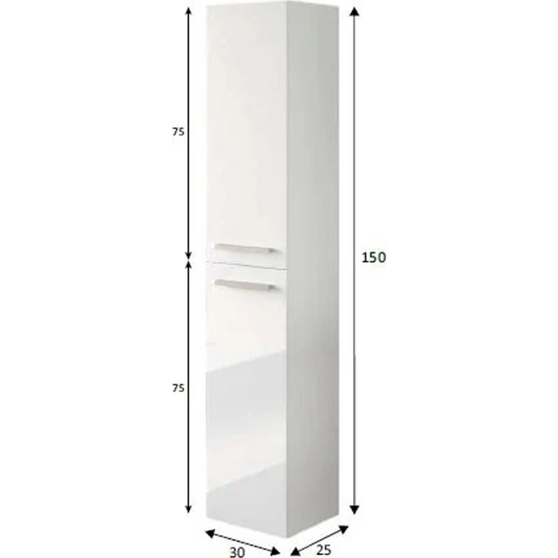 ONDEE ZEN - Colonne de rangement à suspendre ARUBA - 30cm - Blanc - Laqué - Livré en kit - Image 5