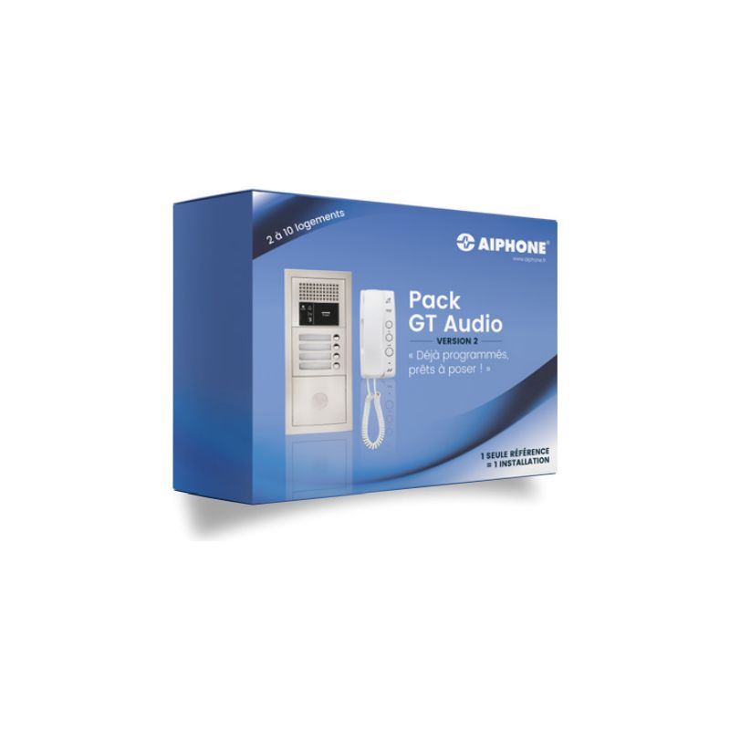 Aiphone – Pack audio 4 logements avec 4 postes GT1D programmés – Alimentation PS2420DM – Prédisposition VIGIK – GTBA4E - Image 2