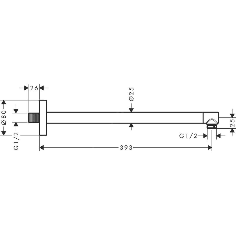 Hansgrohe - Bras de douche, 4 cm, bronze brossé 24357140 - Image 2