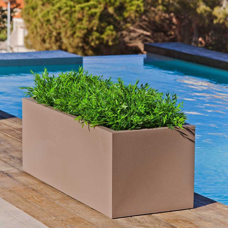 Moovere – Jardinière rectangulaire 100x40x36 cm – Polyéthylène résistant aux UV – Volume de plantation 60,7 litres – Pour intérieur et extérieur Pot - Image 2