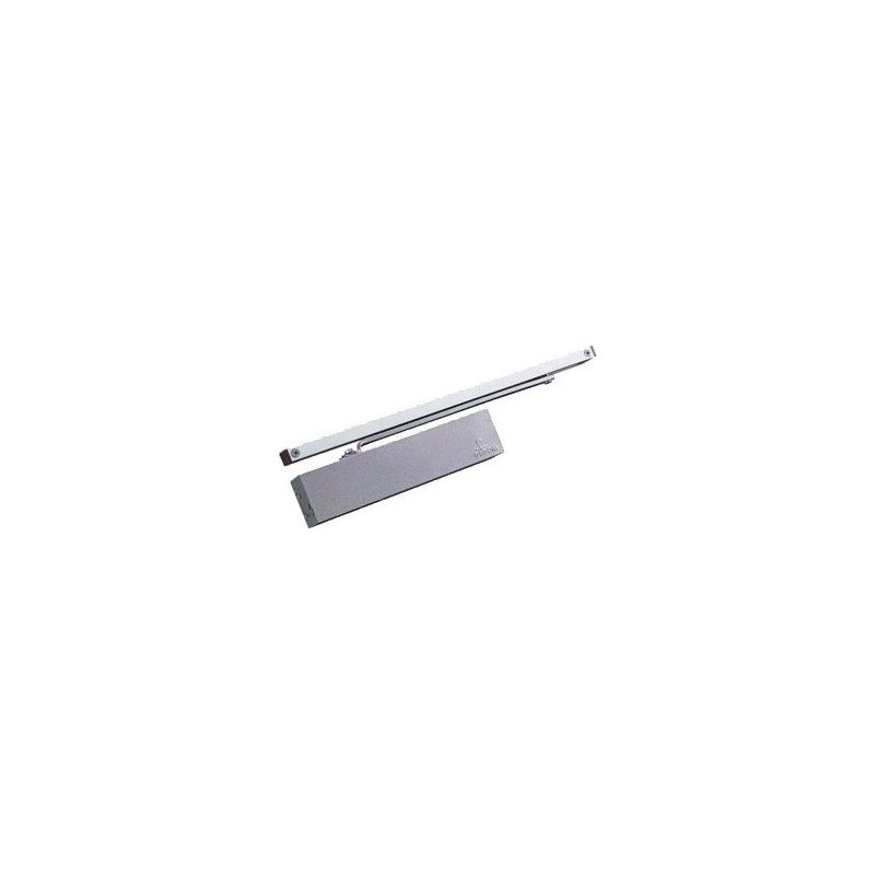 Groom – Ferme-porte hydraulique 100 kg – Force de fermeture EN 3/5 – Vitesse réglable 180°-15° – Frein à l'ouverture réglable 70°-180°