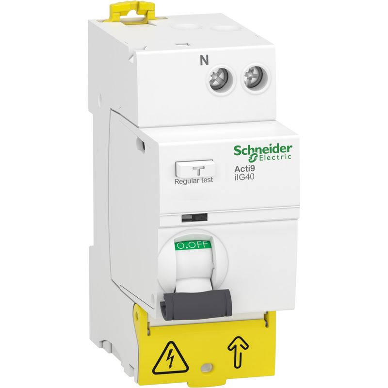 Schneider Electric – Interrupteur différentiel 1P+N 40A 30mA type AC – Bloc différentiel pour installation sur rail DIN – Coupure pleine apparente - Image 2