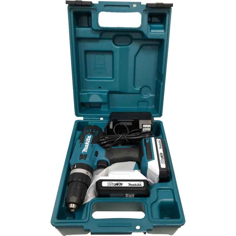 Makita – Perceuse à percussion sans fil 18V – 2 batteries 2Ah – Couple 42Nm – Mandrin autoserrant 13mm – Pour acier et maçonnerie Adapter - Image 4