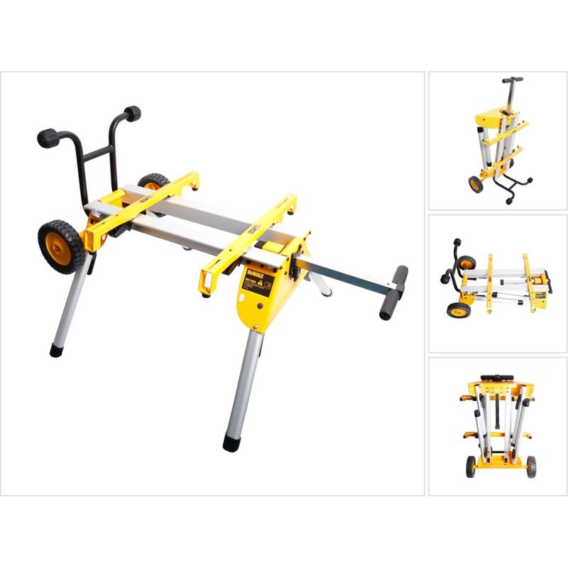 Dewalt – Piètement roulant pour scies à table – Aluminium léger – Charge max 68 kg – Dimensions plié 84,6 x 49,8 x 21,8 cm - Image 9
