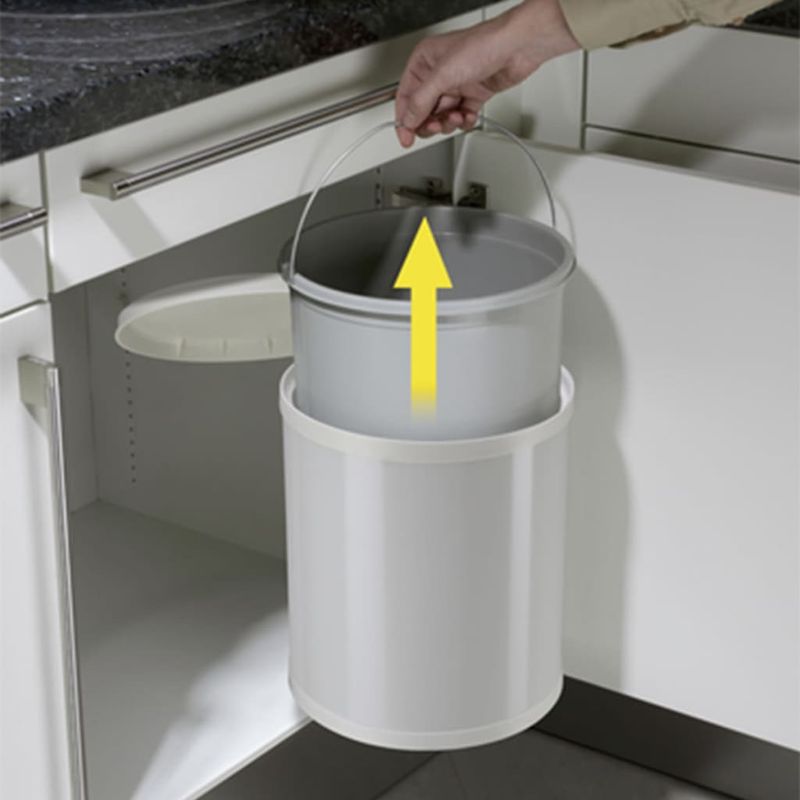Hailo – Poubelle automatique encastrable 15L – Système d'ouverture innovant – Acier inoxydable – Pour espaces restreints – Montage flexible - Image 4