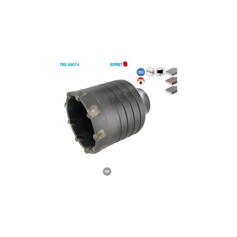 LEMAN Trepan Carbure SDS Max D100 mm 74100 Cone 1-8 Beton Pan