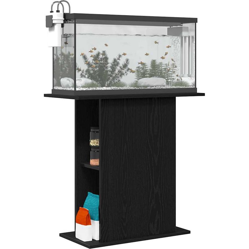 Vidaxl – Support d'aquarium en bois d'ingénierie noir 75x36x72,5 cm – Résistant à l'humidité – Design élégant pour intérieur moderne - Image 4