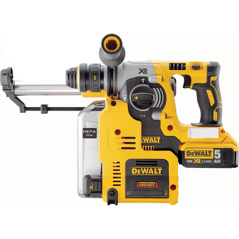 Dewalt – Marteau combiné sans fil 18V – 2 batteries 5,0 Ah – Moteur sans balais – Énergie de choc 2,1 J – Perçage béton jusqu'à 24 mm - Image 6