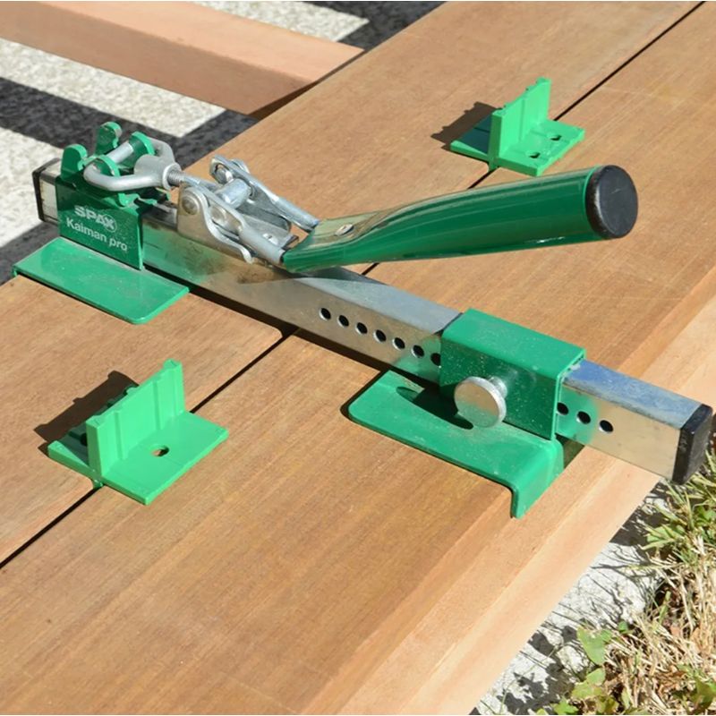 Redresseur de lame Spax Kaiman pro – Masterset pour redressement facile – 4 espaceurs pour joints 4-7 mm – Construction terrasse bois - Image 3