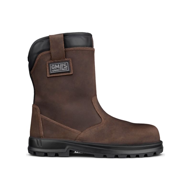 Gaston Mille – Bottes de sécurité cuir pleine fleur S3 CI – Semelle antiperforation acier 1100N – Adhérence SRC – Pour chantiers humides et terrains - Image 2