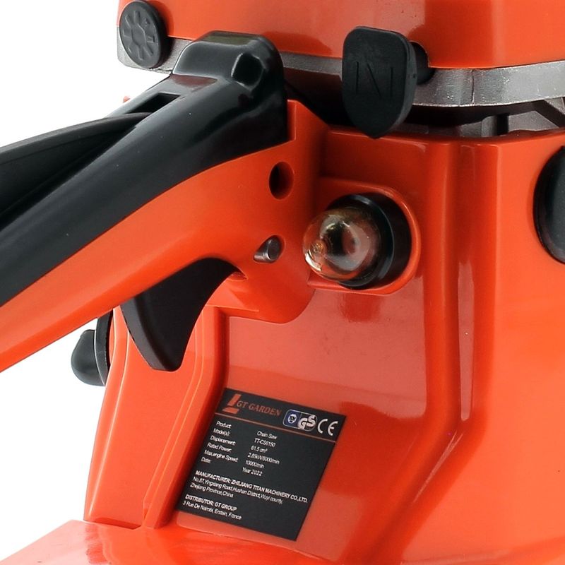 Tronçonneuse thermique 62 cm3, 3.5 CV, guide 40 cm, 2 chaînes - Image 4