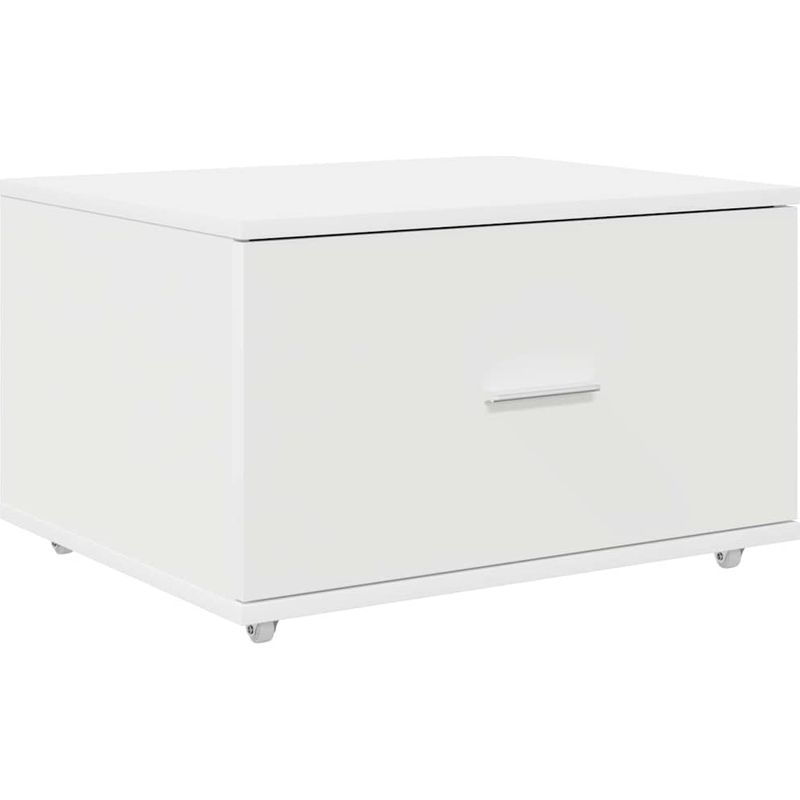Vidaxl – Armoire à tiroirs 55 x 45 x 31 cm – Bois d'ingénierie blanc – Tiroirs à ouverture fluide – Grand espace de rangement - Image 2