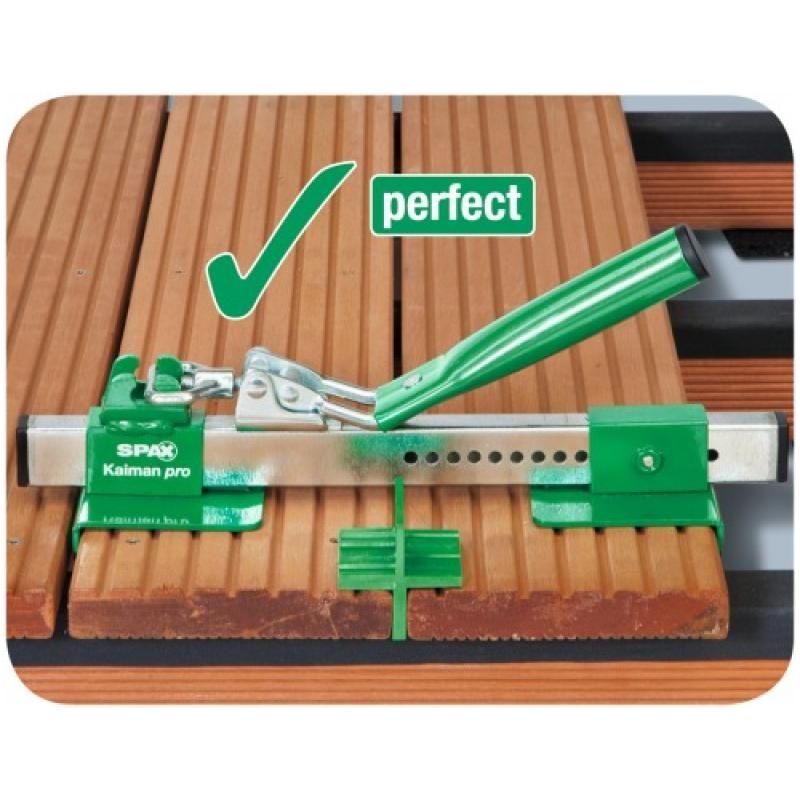 Redresseur de lame Spax Kaiman pro – Masterset pour redressement facile – 4 espaceurs pour joints 4-7 mm – Construction terrasse bois - Image 5