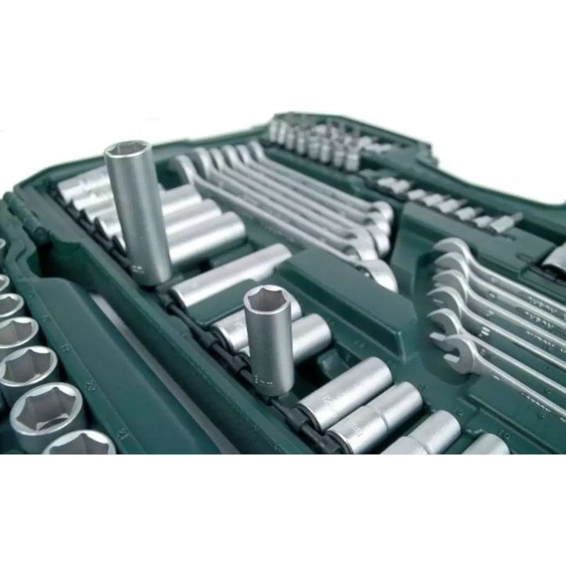 Brüder Mannesmann – Jeu de clés à douille 215 pièces 98430 – Coffret cliquet réversible 1/4, 3/8, 1/2 – Acier chrome-vanadium – Pour travaux - Image 3