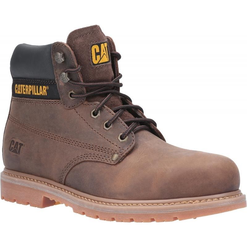 Caterpillar – Bottes de sécurité S3 HRO SRA – Tige cuir nubuck résistant à l'eau – Embout acier – Semelle antiperforation – Pointure 43 - Image 2