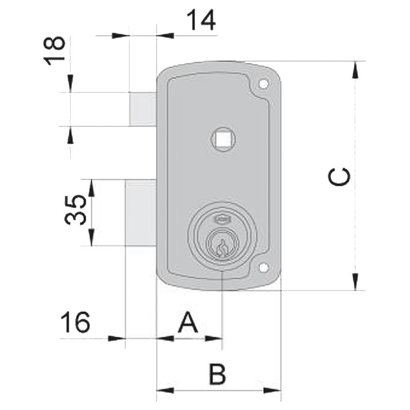 A Outil forgé 03012560 serrure et verrou pour portes - Image 2