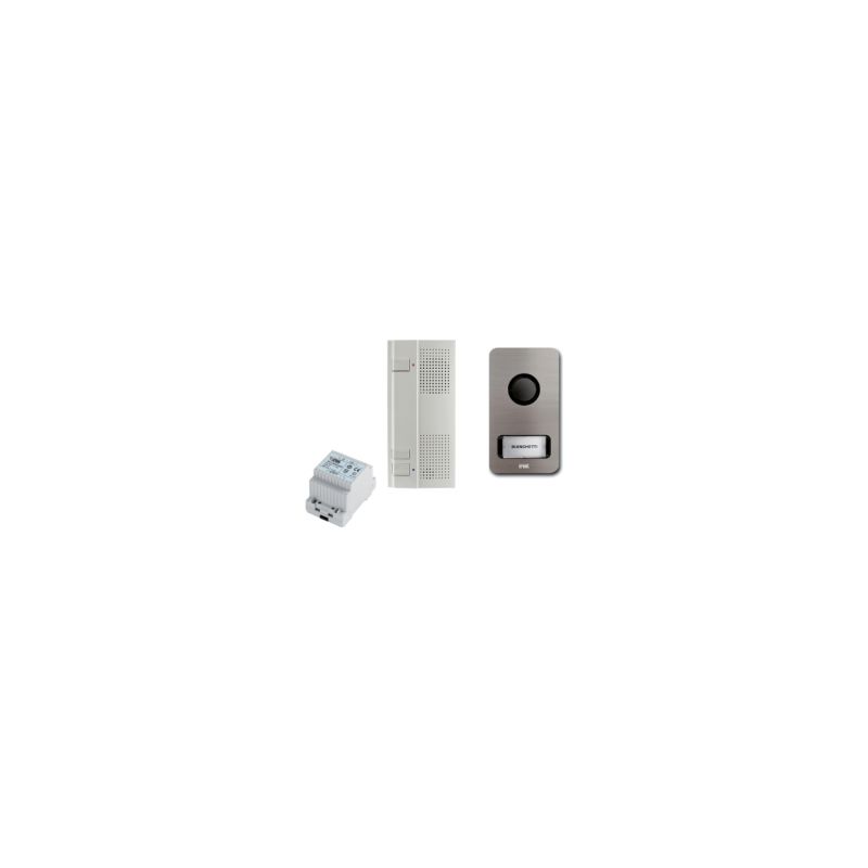 Urmet – Kit portier audio 2 fils mains-libres – Interphone gris avec vision nocturne – Installation facile pour maison individuelle - Image 3