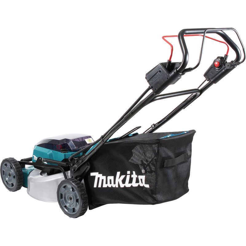 Makita – Tondeuse à gazon sans fil 18V – Largeur de coupe 46 cm – Auto-propulsée – Moteur sans balais – 3 fonctions : tonte, ramassage, mulching - Image 3