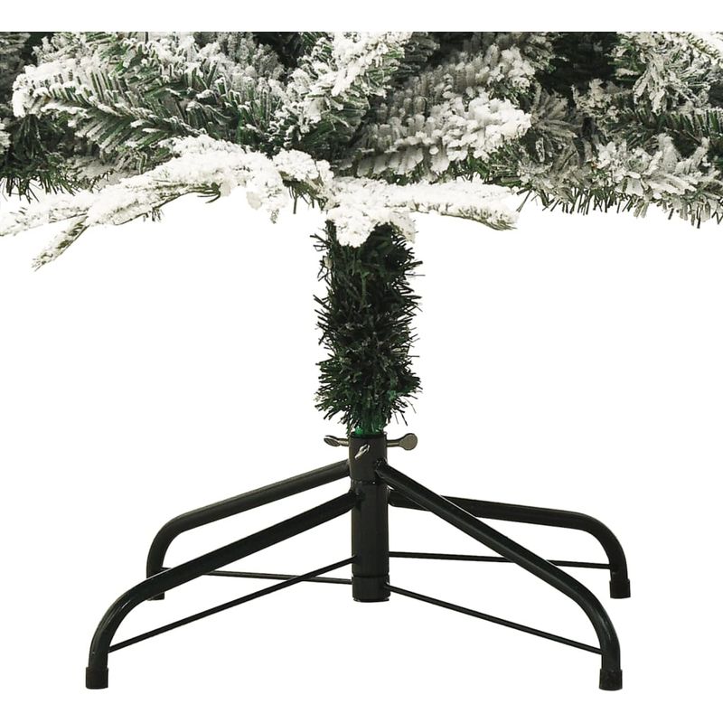 Vidaxl – Sapin de Noël artificiel vert 210 cm – Flocons de neige PVC/PE – Support en acier pour stabilité – Réutilisable chaque année - Image 5
