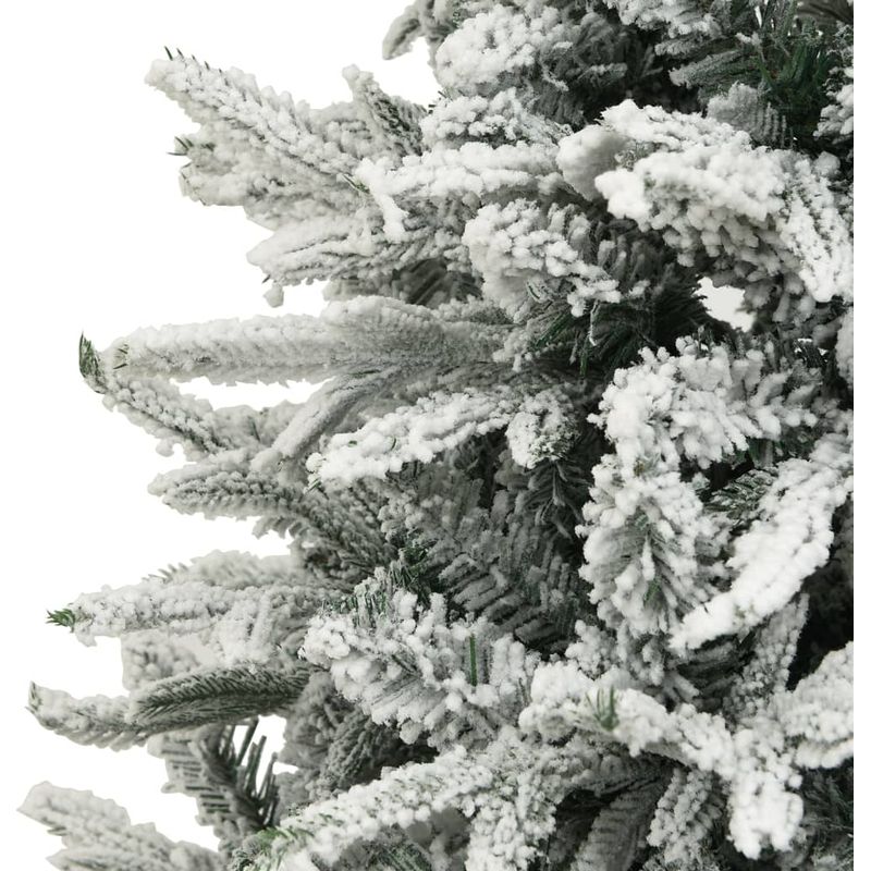 Vidaxl – Sapin de Noël artificiel vert 210 cm – Flocons de neige PVC/PE – Support en acier pour stabilité – Réutilisable chaque année - Image 4
