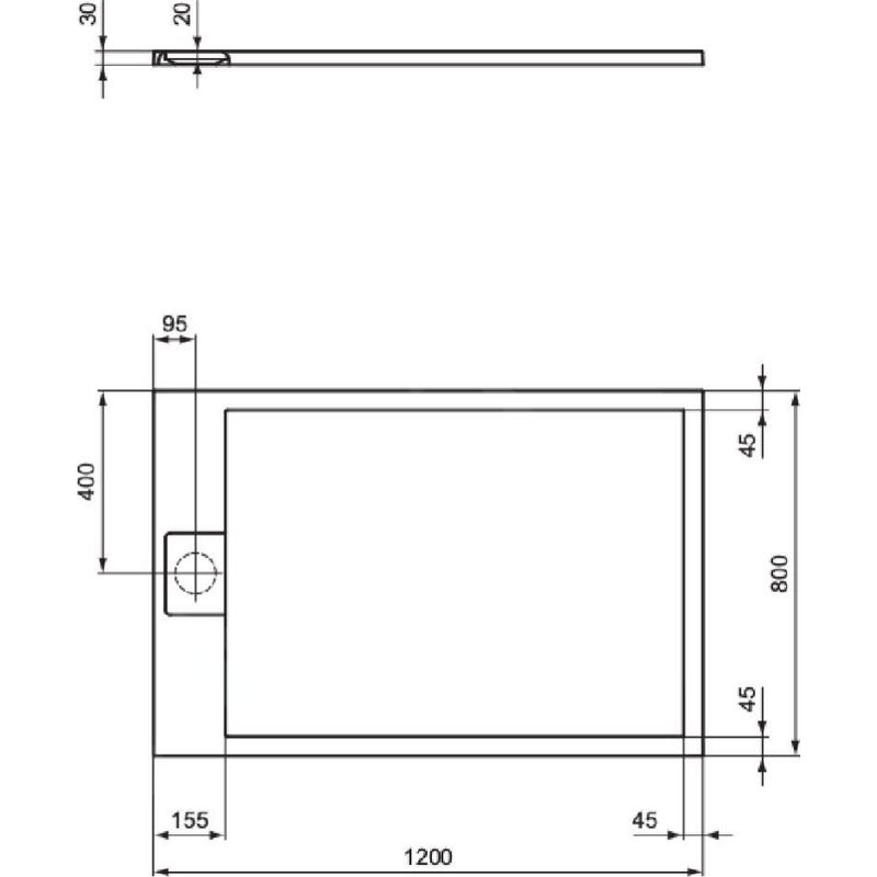 Ideal Standard Ultra Flat S i.life receveur de douche - Image 2